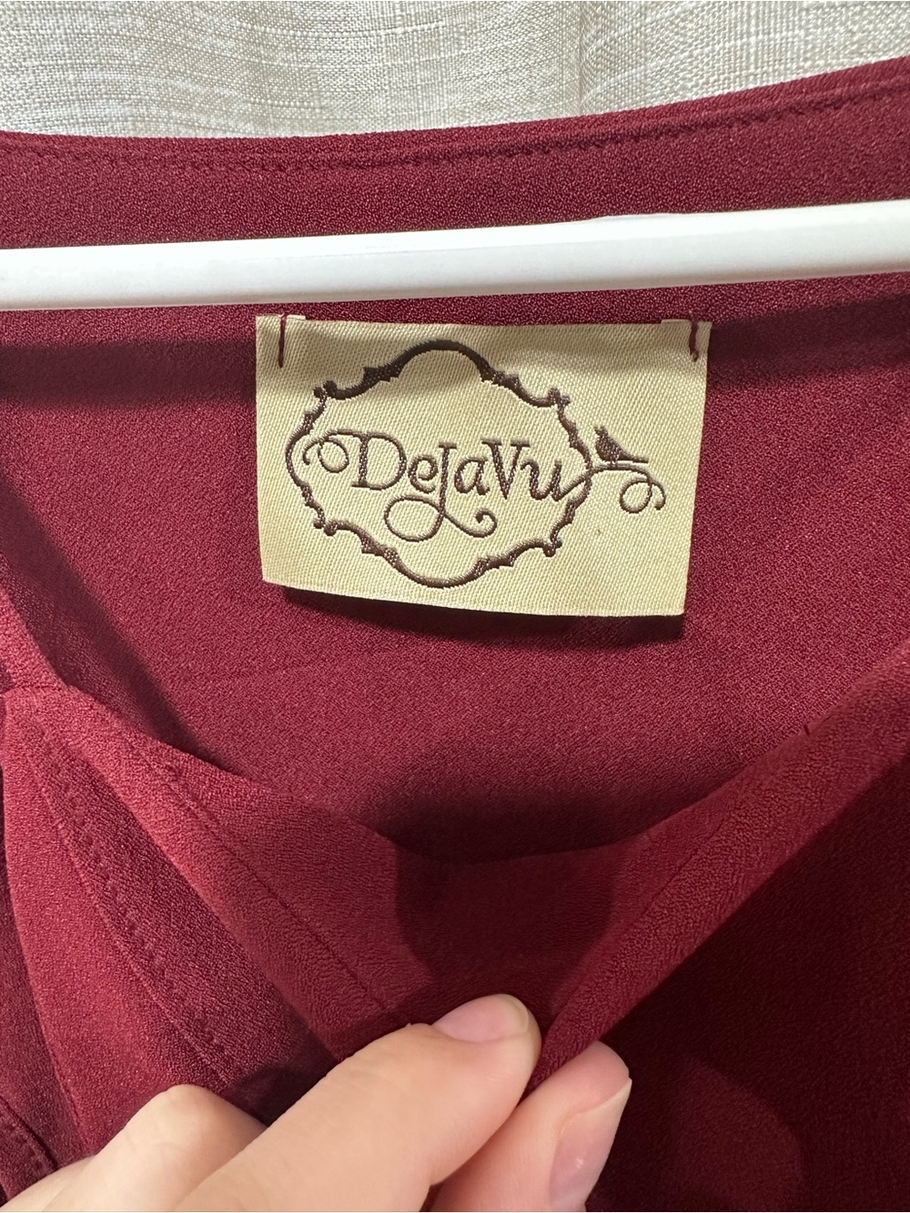 Cold-Shoulder Ruffle Mini Dress in Wine - Picture 3 of 4